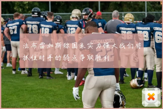 法布雷加斯称国米实力强大我们将抓住对手的弱点争取胜利